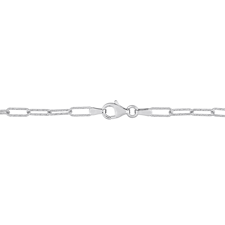 Fancy Paperclip Chain Necklace in Sterling Silver