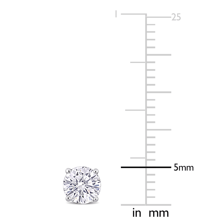 1 CT TW Lab-Grown Diamond Solitaire Stud Earrings in 14K White Gold (IGI Certified)