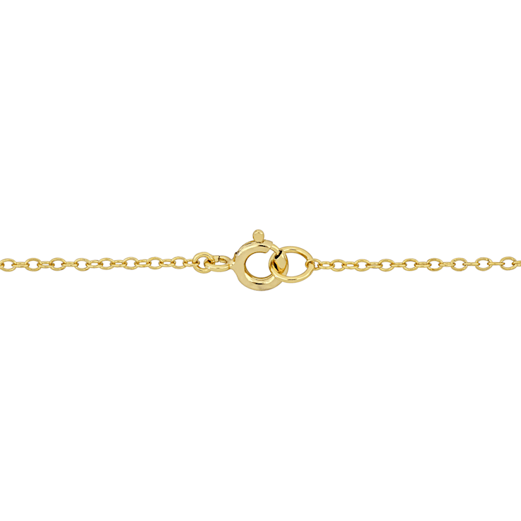 6.5-8.5 MM Freshwater Cultured Pearl Tin Cup Necklace in 18K Yellow Gold
Over Sterling Silver