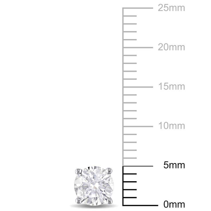 1 1/10 CT TW  Diamond Solitaire Stud Earrings in 14k White Gold