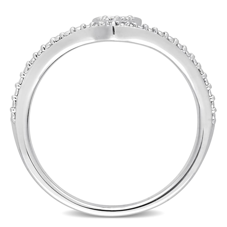 Diamond Accent Heart Promise Ring in Sterling Silver