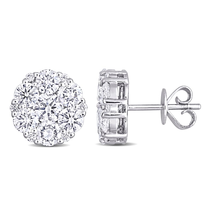 2 5/8 CT TW Diamond Composite Stud Earrings in 14k White Gold