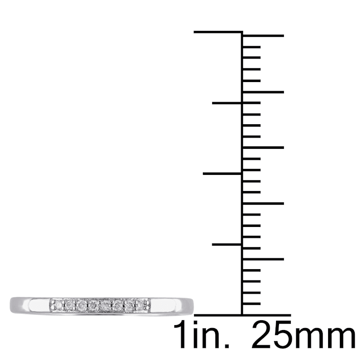 0.06 CT TW Diamond Wedding Band in Sterling Silver