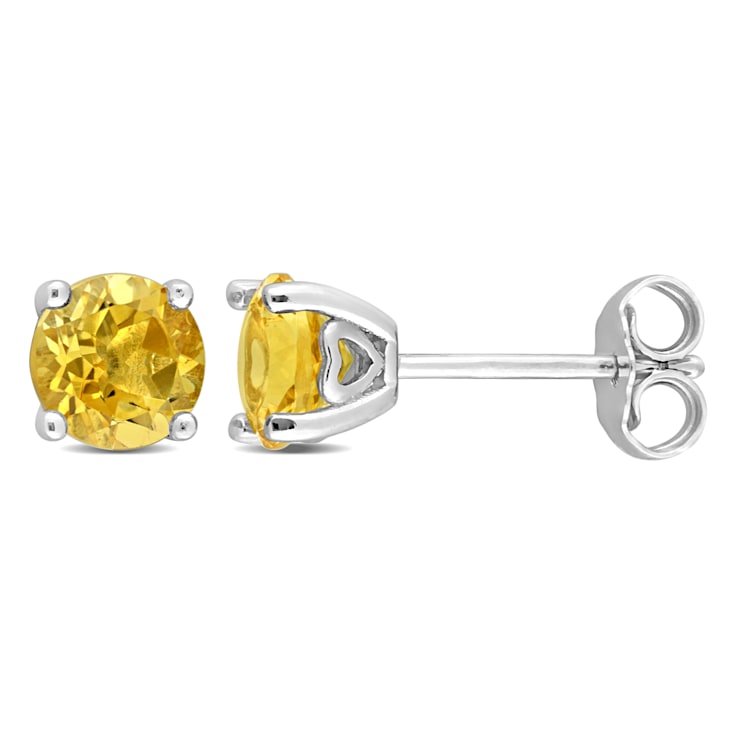 1 1/2 CT TGW Citrine Stud Earrings in Sterling Silver