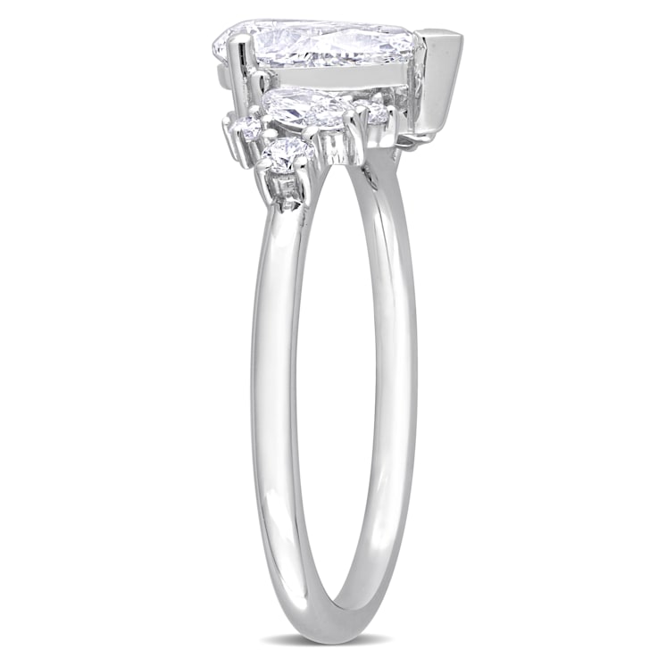 1 3/8 CT TGW Lab Grown Diamond Engagement Ring in 14K White Gold