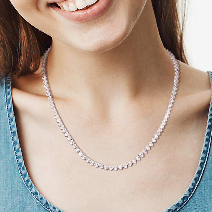 White sapphire tennis chain discount