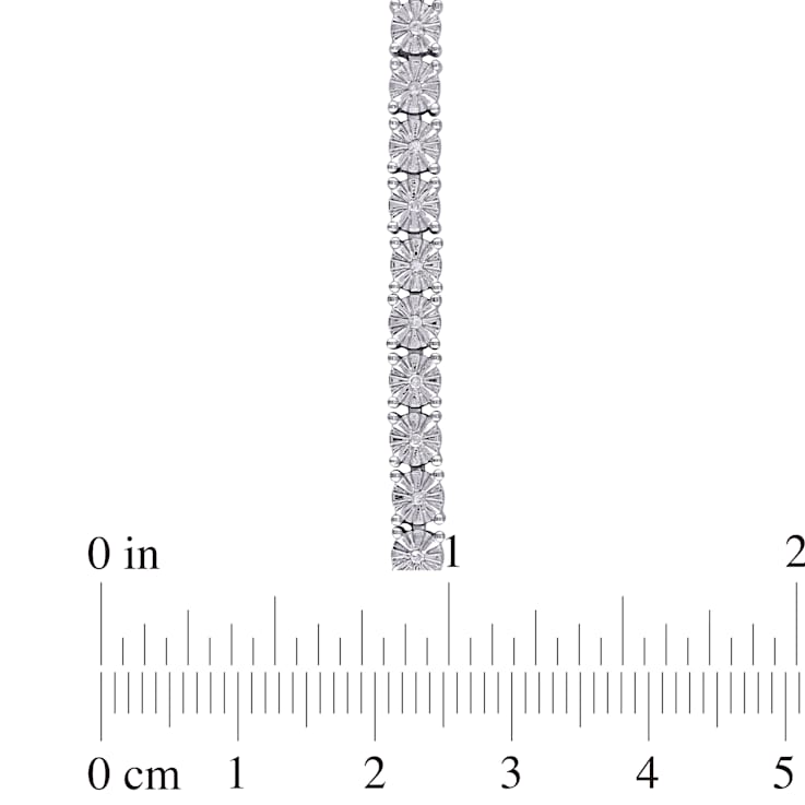 1/4 CT TW Diamond Tennis Bracelet in Sterling Silver