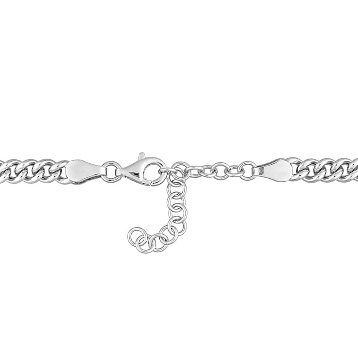 1 5/8 CT TGW Created Ruby Necklace in Sterling Silver