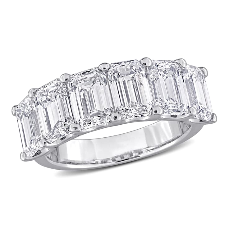6 CT TW Lab-Grown Diamond Semi-Eternity Ring in 14K White Gold
