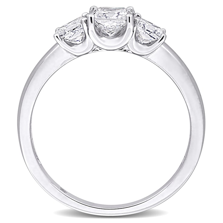 1 CT TW Lab-Grown Diamond 3-Stone Ring in 14K White Gold