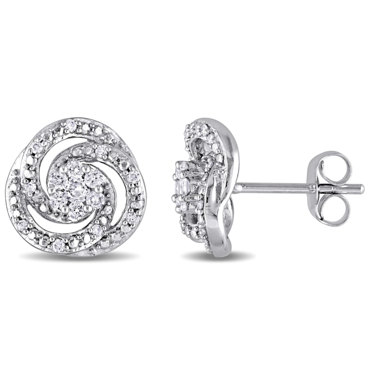 ^_-♡⸝⸝ White Zircon Platinum Over Sterling Silver Snowflake