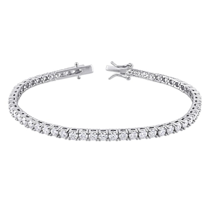 5 1/10 CT DEW Created Moissanite Tennis Bracelet in Sterling Silver