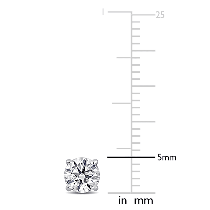 1 CT TW Lab-Grown Diaomond Stud Earrings in 14K White Gold (IGI Certified)