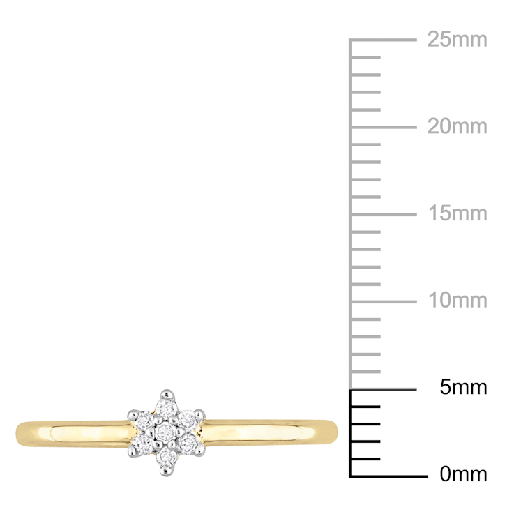 Diamond Accent Promise Ring in 18K Yellow Gold Over Sterling Silver