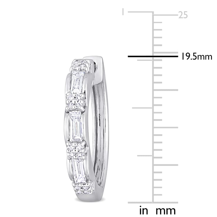 1 CT TW Diamond Vintage Hoop Earrings in Platinum