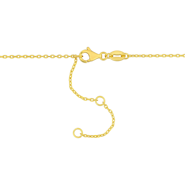 1/2ctw Created Ruby Bead Bar Necklace in Sterling Silver