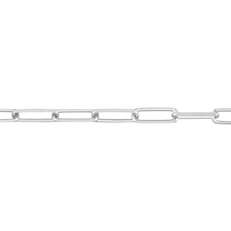 5MM Polished Paperclip Chain Bracelet in Sterling Silver