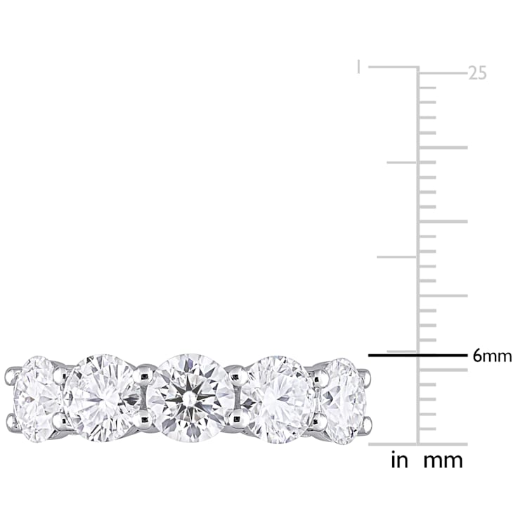 4 CT DEW Created Moissanite Anniversary Style Ring in 10K White Gold