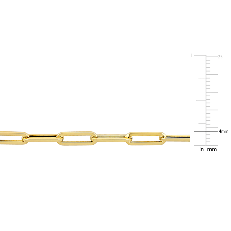 4mm Oval Link Necklace in 14k Yellow Gold, 17.5 in