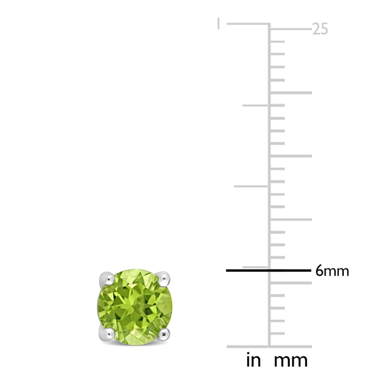 1 1/2 CT TGW Peridot Stud Earrings in Sterling Silver