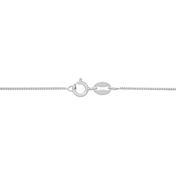 Curb Link Chain Bracelet in Platinum, 7 in
