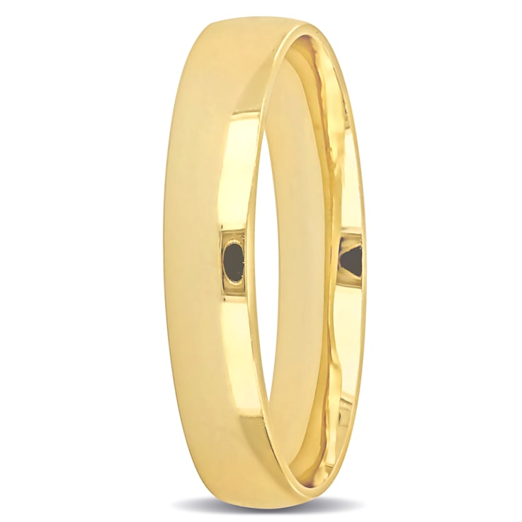 Men's 4mm Polished Finish Wedding Band in 14K Yellow Gold