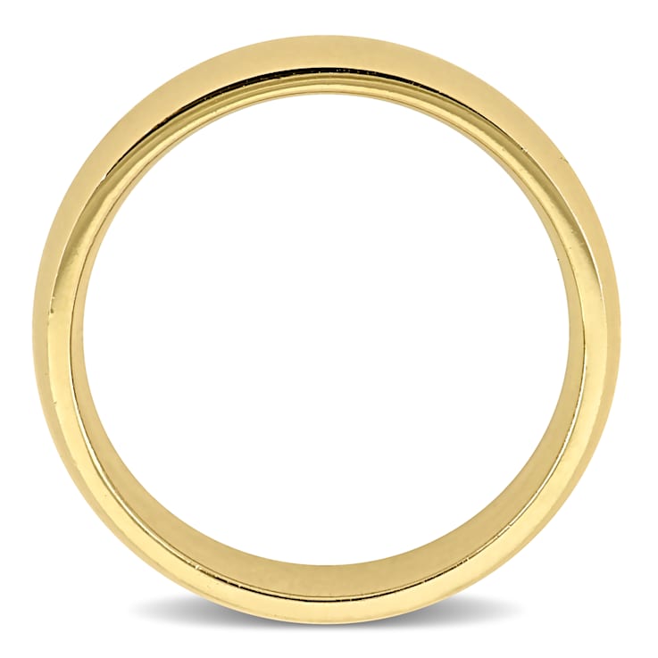 Men's 7.5mm Polished Finish Comfort Fit Wedding Band in 14K Yellow Gold