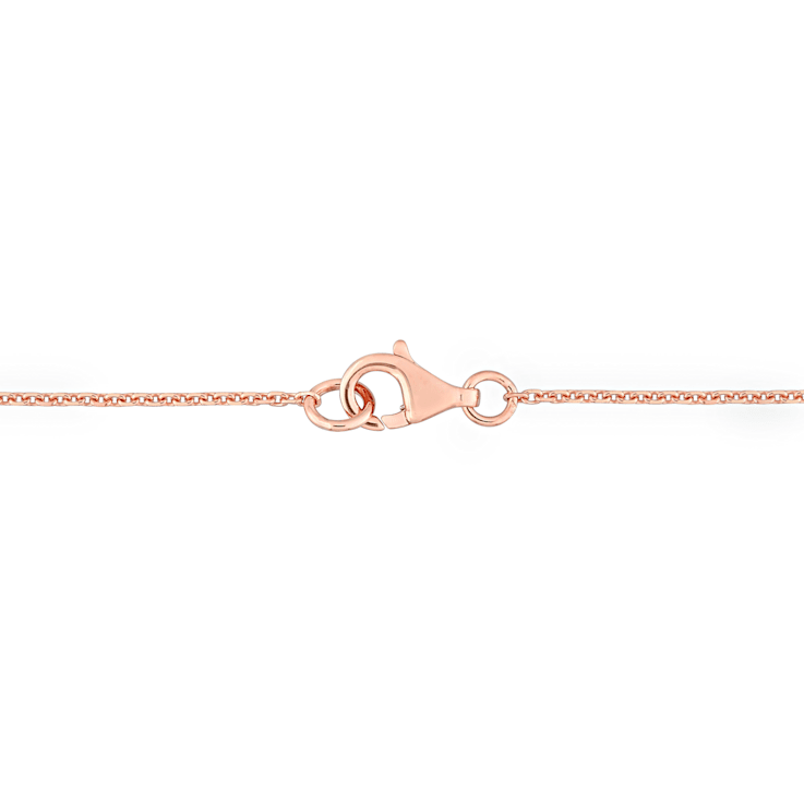 2 1/2 CT TGW Ruby Station Drop Necklace in 14K Rose Gold