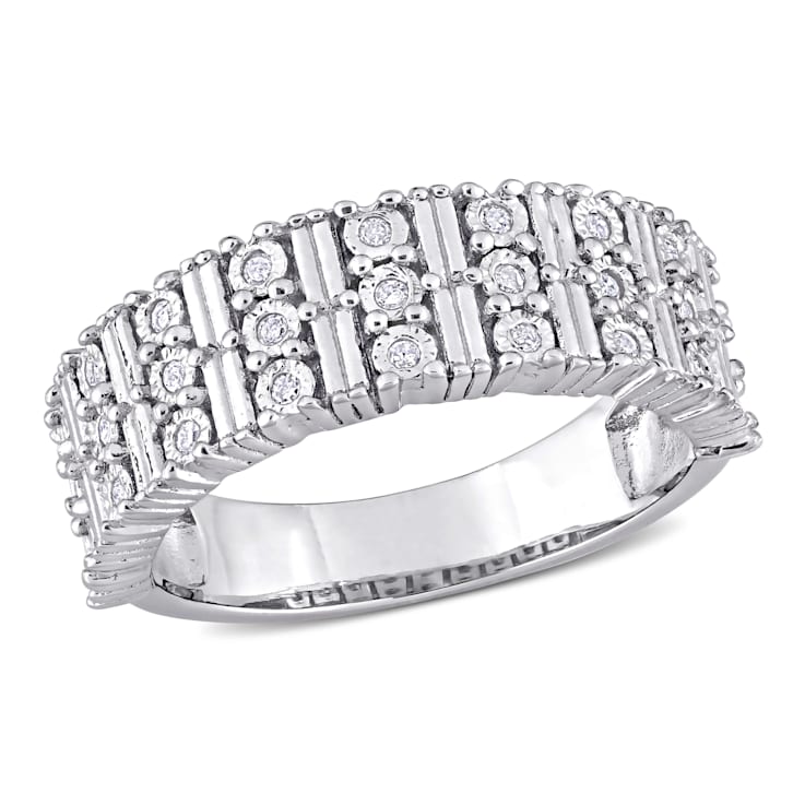 1/6 CT TDW Diamond Anniversary Band in Sterling Silver