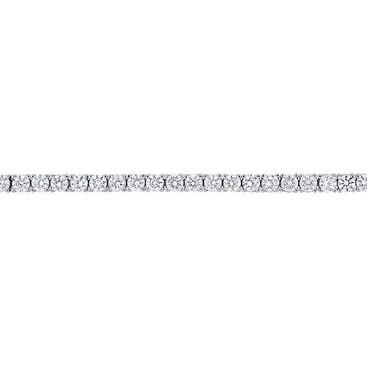 8 1/4 CT TGW Created White Sapphire Tennis Bracelet in Sterling Silver