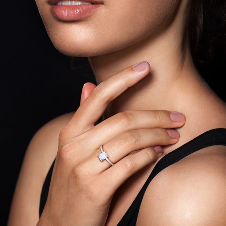 1 1/6 CT TW Lab-Grown Diamond Engagement Ring in 14K White Gold