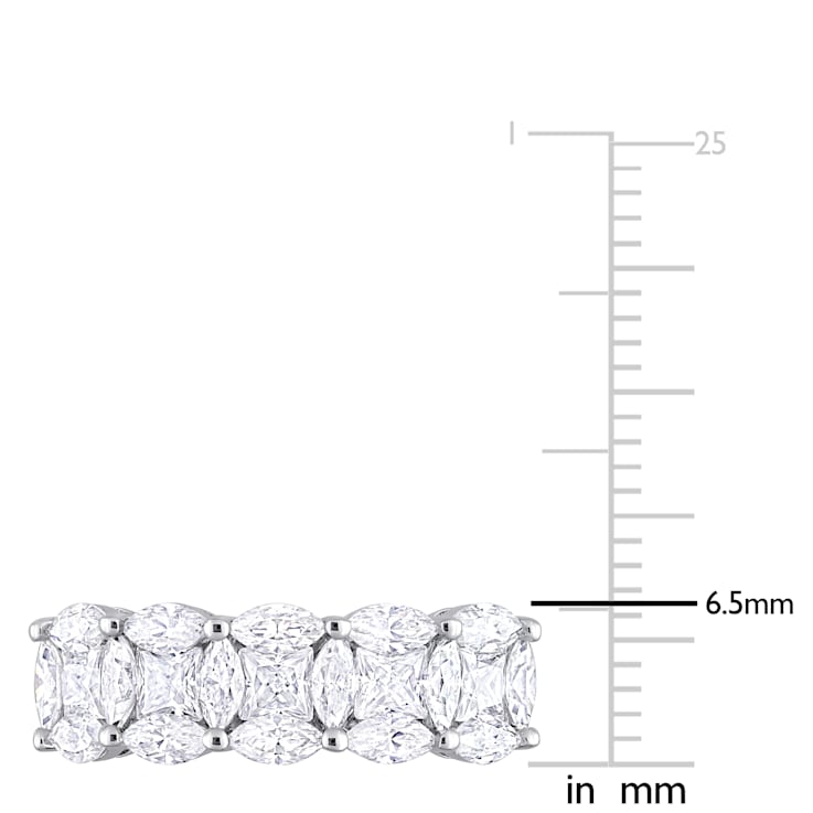 2 1/2 CT DEW Created Moissanite Anniversary Ring in Sterling Silver
