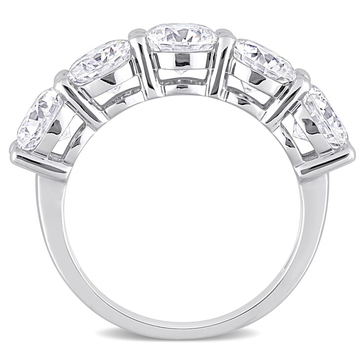4 CT DEW Created Moissanite Anniversary Style Ring in 10K White Gold