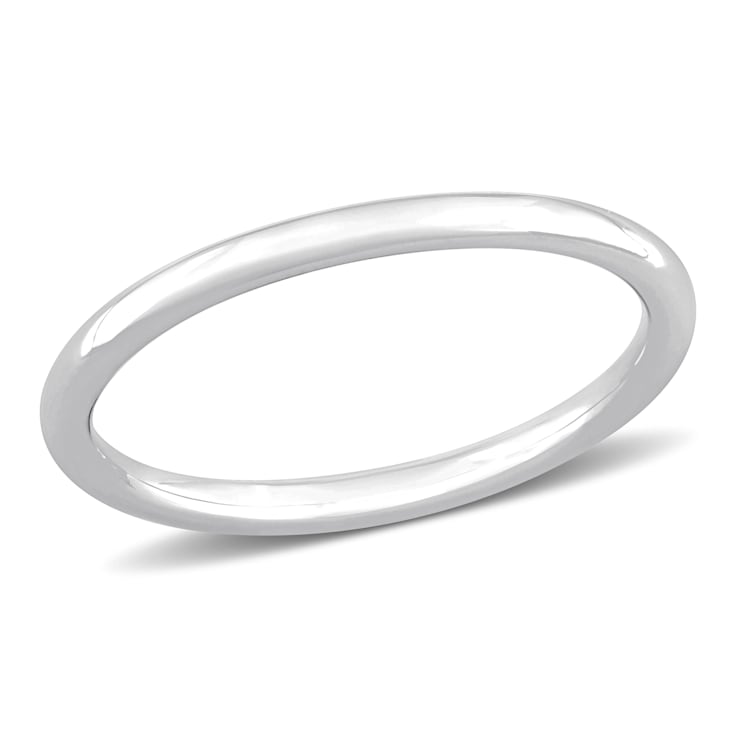 Ladies Wedding band in 10K White Gold