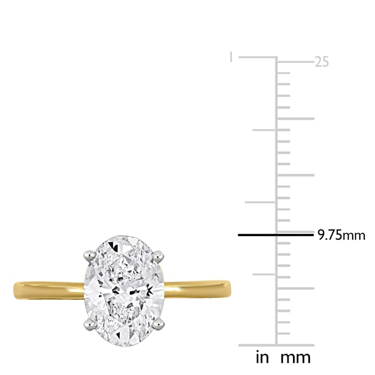 2 CT TW Lab-Grown Diamond Solitaire Ring in 14K Yellow Gold