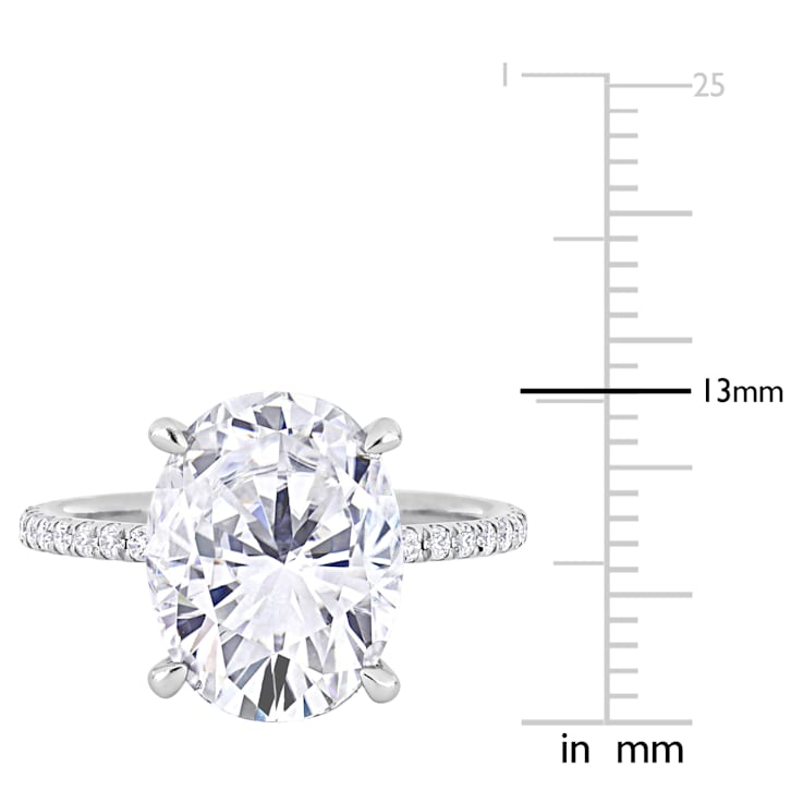 4-7/8 CT DEW Created Moissanite Engagement Ring in 10K White Gold