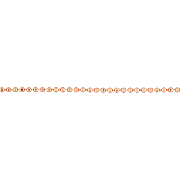 1MM Ball Chain Bracelet in 18K Rose Gold Over Sterling Silver