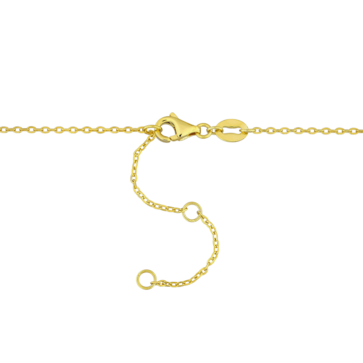 1 4/5 CT TGW Peridot Bead Necklace in Yellow Plated Sterling Silver