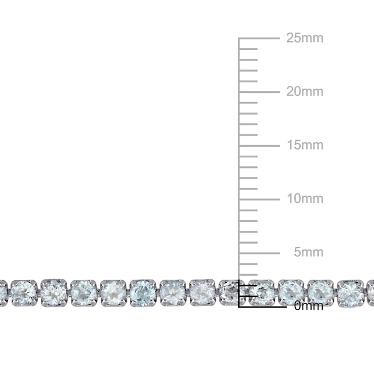 3 3/4 CT TGW Sky Blue Topaz Tassel Bolo Bracelet in Sterling Silver