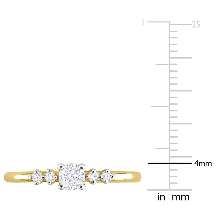1/3 CT TW Diamond Ring in 14K Yellow Gold
