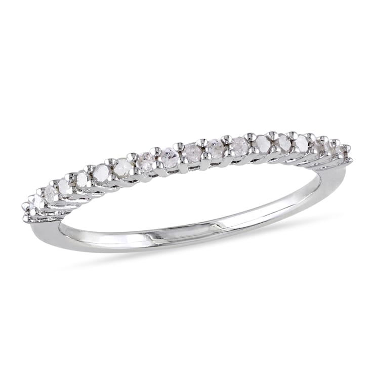 1/5 CT TW Diamond Anniversary Band in Sterling Silver