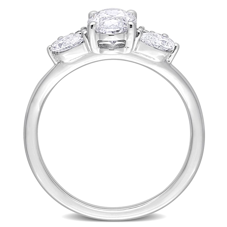 1 1/2 CT TGW Lab Grown Diamond Engagement Ring in 14K White Gold
