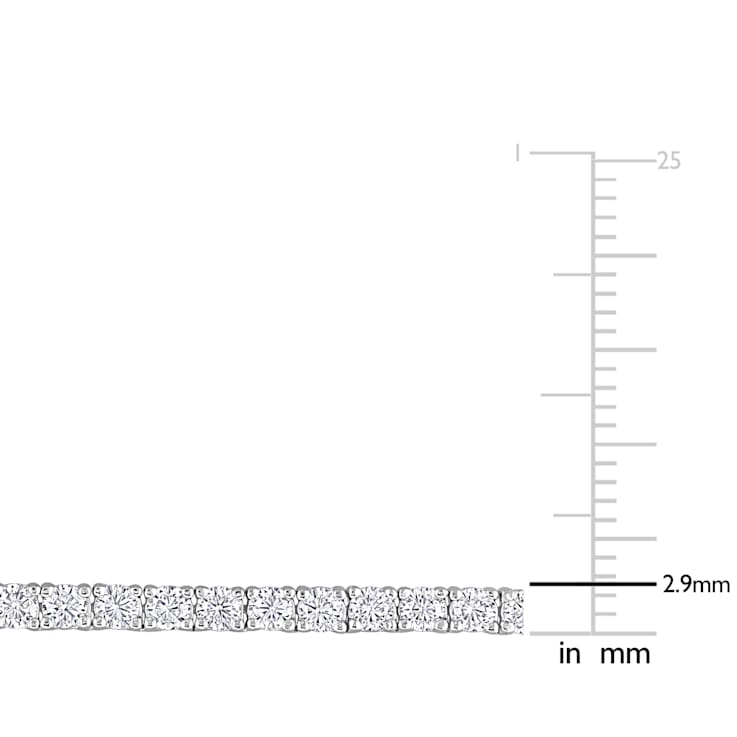 12 1/2 CT DEW Created Moissanite Tennis Necklace in Sterling Silver