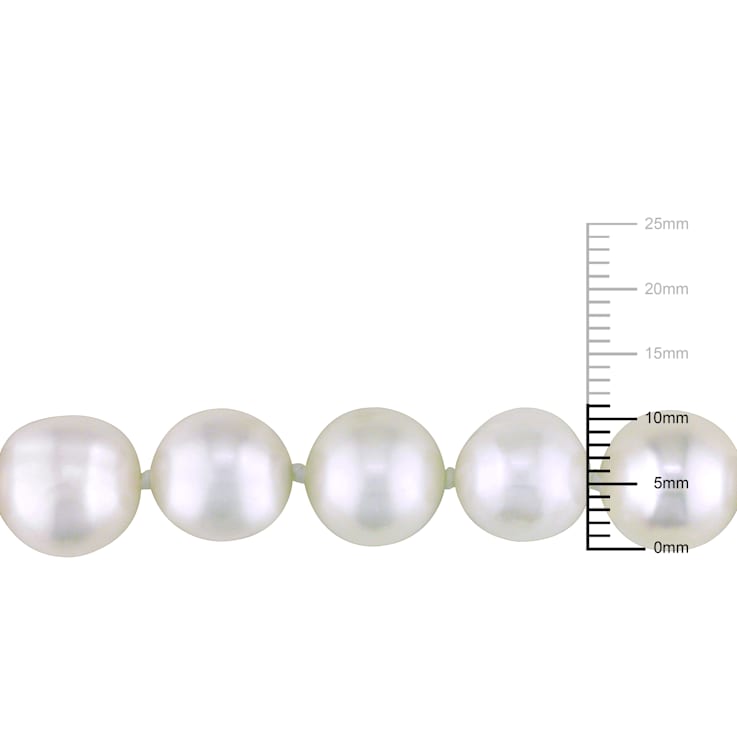 10 - 11 MM Freshwater Cultured Pearl Strand with Sterling Silver Ball Clasp
