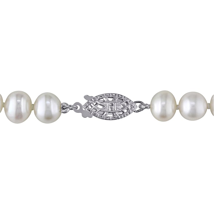 6.5 - 7 MM Freshwater Cultured Pearl 18" Strand with Sterling
Silver Clasp