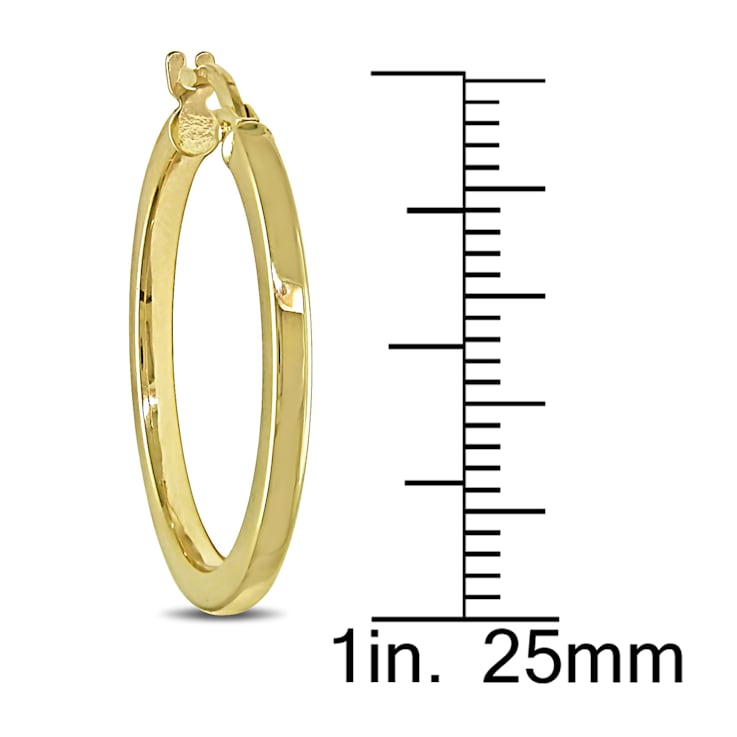 25 mm Hoop Earrings in 10k Yellow Gold