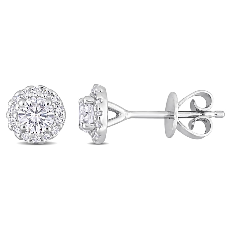 5/8 CT TDW Diamond Cluster Stud Earrings in Platinum