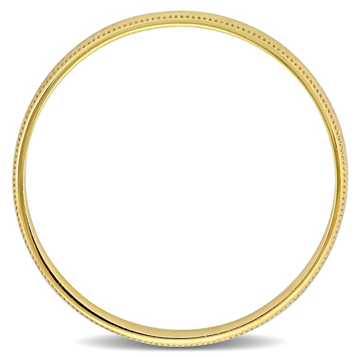 Ladies 4mm Polished Finish Wedding Band in 10K Yellow Gold