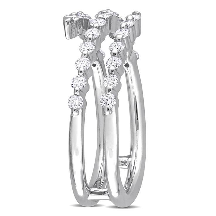 1/2 CT TW Diamond Coil Ring in Platinum