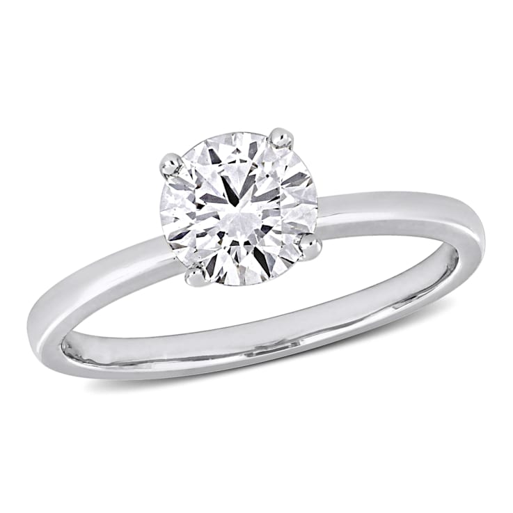 1 CT TW Lab-Grown Diamond Solitaire Ring in 14K White Gold